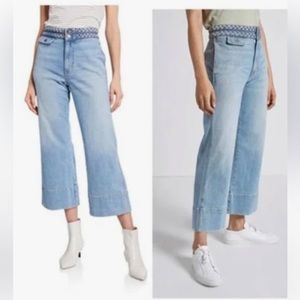 Current/Elliott Women's Braided High-Rise Camp Jean Size 24
